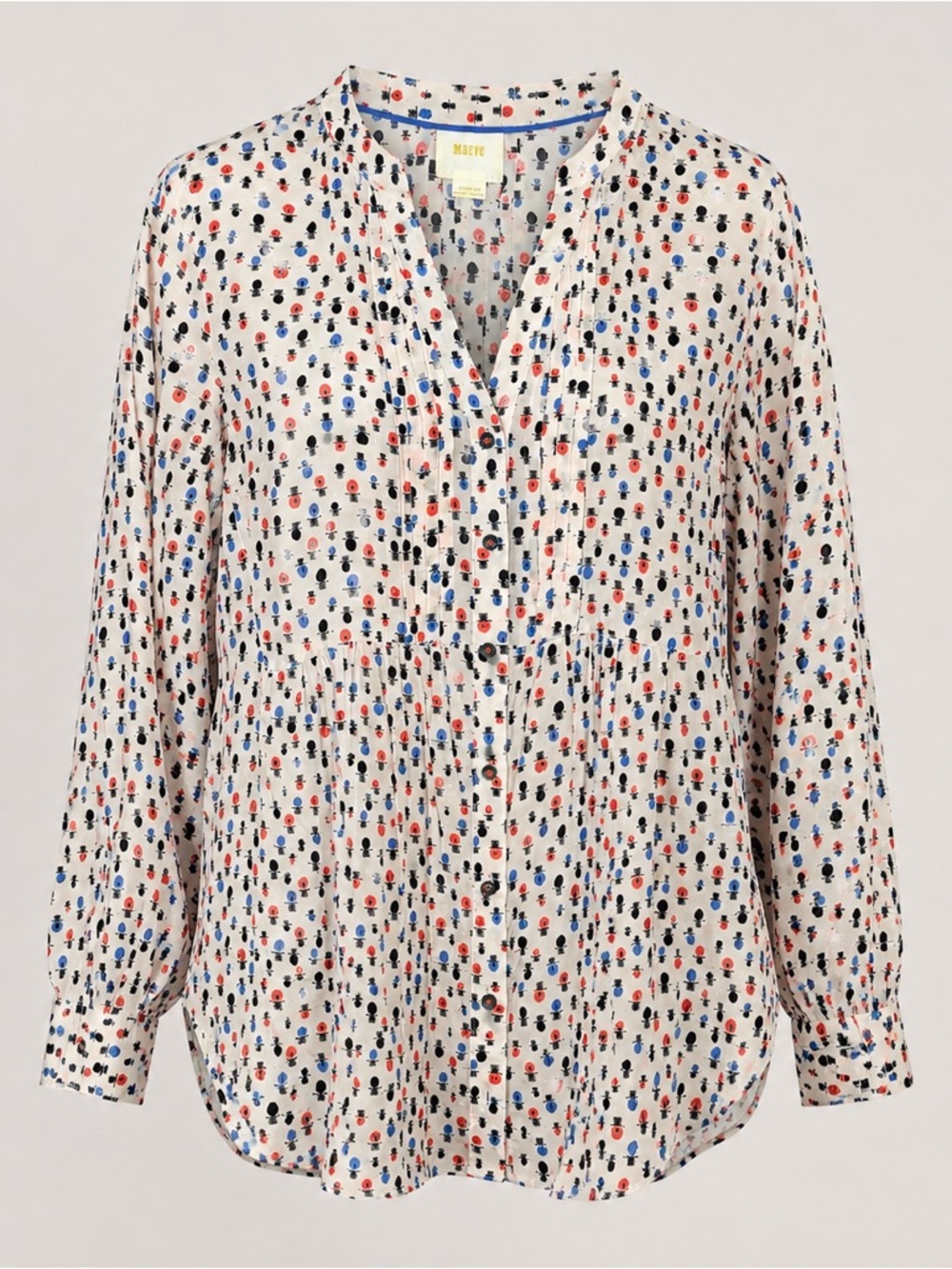 Maeve Anthropologie Floral Dot Blouse Size 4 Boho Cottagecore Romantic Coastal